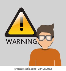 danger warning design, vector illustration eps10 graphic 