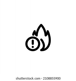Danger warning icon. Danger warning icon. Fire sign. Flame sign. Fire hazard. Alert sign. Risk sign. Fire protection. Fire hazardous. Flammable. Combustion protection. Safety. Dangerous cargo.
