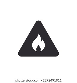 Danger warning icon. Danger warning icon. Fire sign. Flame sign. Fire hazard. Alert sign. Risk sign. Fire protection. Fire hazardous.  Flammable. Combustion protection. Safety. Dangerous cargo. ignite