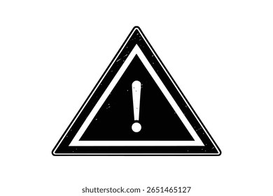 Danger Warning Icon Set Alert Triangle, Caution Symbols and Safety Signs on transparent background