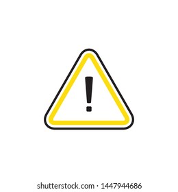 Danger warning icon vector. Attention sign icon. Flat design style on white background.