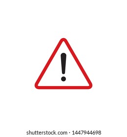 Danger warning icon vector. Attention sign icon. Flat design style on white background.