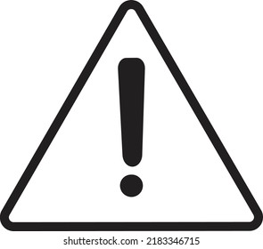 Vector de icono de aviso de peligro. Signo de riesgo. Signo de información. Icono de exclamación. Signo de alerta. Signo de alarma. Mensaje de error. Icono de notificación. Símbolo de atención