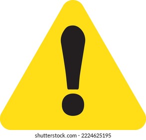 Danger warning icon vector. Risk sign.  Exclamation Alert Alarm sign. Error message. Important message. Triangle. Notice Notification mark. Warning Sign Icon