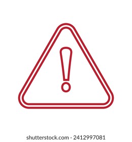 Danger warning icon Vector, Risk sign. Information sign. Exclamation icon. Alert sign. Alarm sign. Error message. Important message. Triangle. Notice icon.