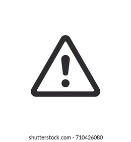 Danger warning icon. Danger warning. Vector icon. Risk sign. Information sign. Exclamation icon. Alert sign. Alarm sign. Error message. Important message. Triangle. Notice icon. Notification mark.