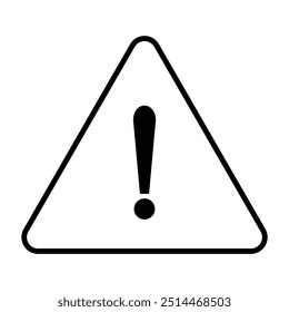 Danger warning outline icon. Risk sign. Triangle icon
