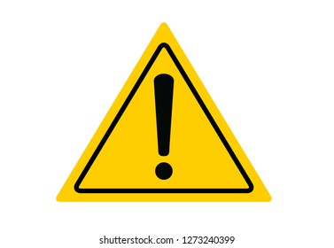 Danger warning sign, attention sign. Vector illustration. on white background