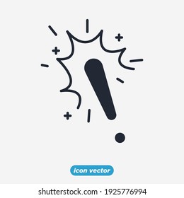 Icono de signo de advertencia de peligro. Plantilla de símbolo de aviso de peligro para la colección de diseño gráfico y web ilustración vectorial