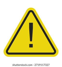 Señal de advertencia de peligro ilustrada en Vector sobre un fondo blanco