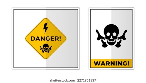 Danger Warning Sign Label Symbol Icon Vector Illustration