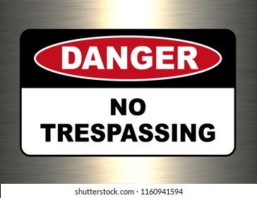 Danger Warning Sign No Trespassing Symbol Stock Vector (Royalty Free ...