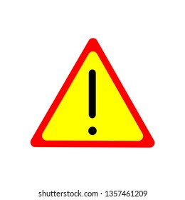 Danger warning sign. render exclamation mark. Illustration on white background for design. eps10