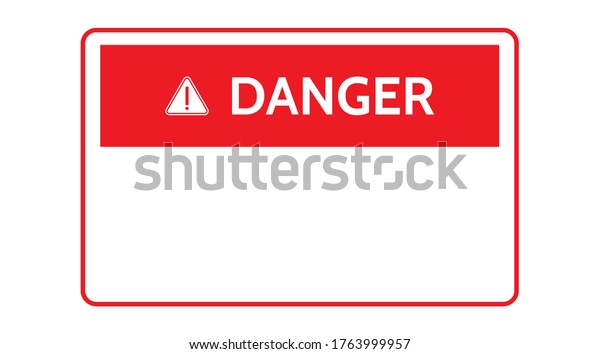 Danger Warning Sign Stop Concept Table Stock Vector (Royalty Free ...