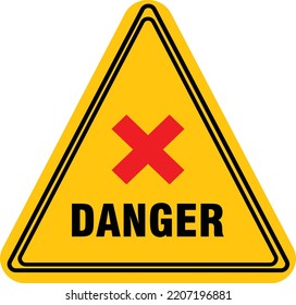 danger warning sign for traffic 