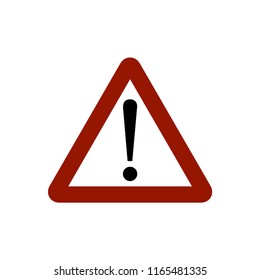 Danger warning sign. Warning sign vector icon