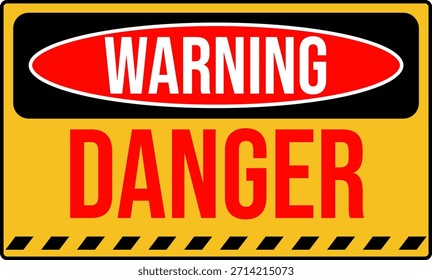 Cartel de "Advertencia de peligro". Vector aislado ilustración.