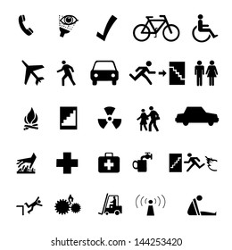 Danger warning sign vector on white background