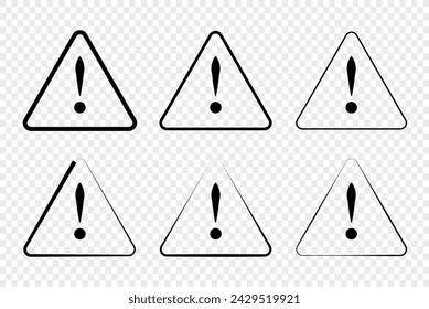 Danger warning signs, attention signs symbols, vector illustration.