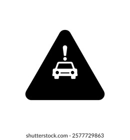 
Danger warning silhouette icon vector design.