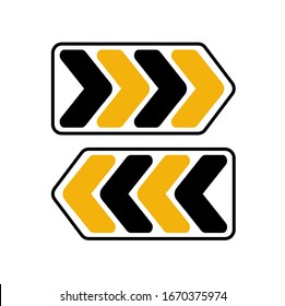vector de signo de tráfico de peligro y advertencia. 