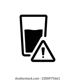 danger water drink icon. do not drink. toxic water vector