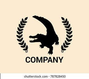 danger water river wildlife reptile predator animal  design idea logo for brand