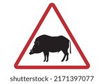 
Danger wild boars. Watch out for the boar