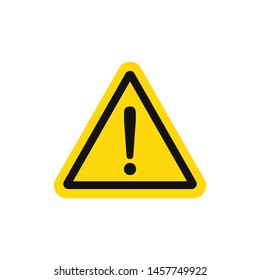 Danger yellow triangle. Caution. Alert. Warning caution icon. Vector