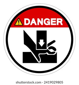 Danger You Hand When Using Silkscreen Symbol Sign, Vector Illustration, Isolate On White Background Label .EPS10 