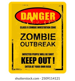 Gefahr, Zombie-Ausbruch, Zeichenvektor