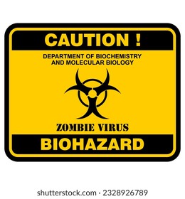 Danger, Zombie Virus  sign vector