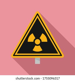Danger zone caution icon. Flat illustration of danger zone caution vector icon for web design