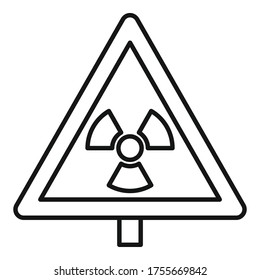 Gefahrenzone Vorsicht Symbol. Umriss-Gefahrenzone-Vorsicht Vektorsymbol für Webdesign einzeln auf weißem Hintergrund