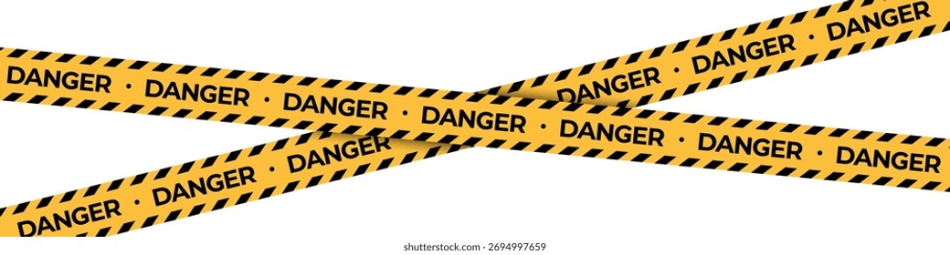 danger zone, do not cross tape isolated