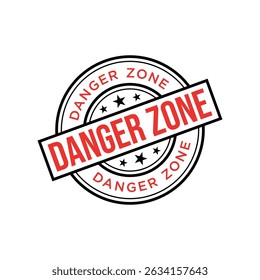 Danger Zone Letter Rubber Stamp Template Design