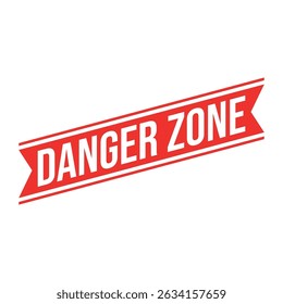 Danger Zone Letter Rubber Stamp Template Design