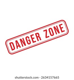 Danger Zone Letter Rubber Stamp Template Design