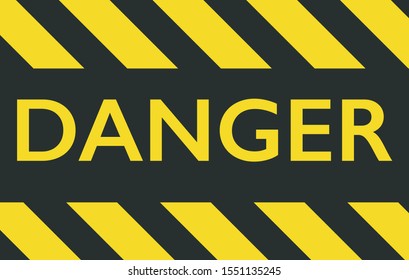 danger zone plate vector illustration warning