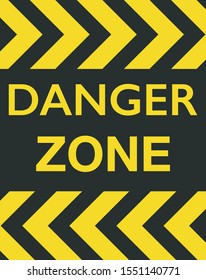 danger zone plate vector illustration warning
