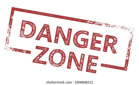 Danger Zone Rubber Stamp
