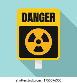 Danger zone sign icon. Flat illustration of danger zone sign vector icon for web design