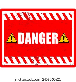 danger Zone sign and label vector