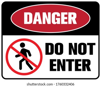 Dangerous Area Do Not Enter Stock Vector (Royalty Free) 1760332406