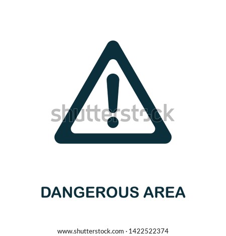 Dangerous Area vector icon illustration. Creative sign from construction tools icons collection. Filled flat Dangerous Area icon for computer and mobile. Symbol, logo vector graphics.