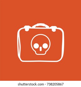 Dangerous bag icon, vector illustration design. Halloween collection.