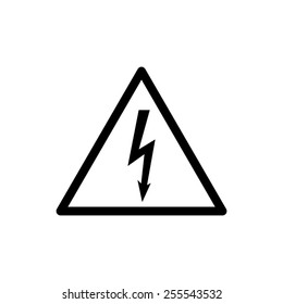 dangerous - black vector icon