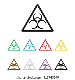 dangerous - black vector icon