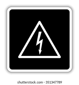 dangerous - black vector icon