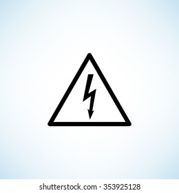 dangerous -  black vector icon